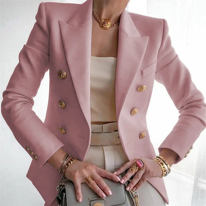 Casual Long Sleeve Blazers Femme Women Coat 2025 Fashion Jacket Outerwears Office Blazer Woman Clothes Spring Autumn