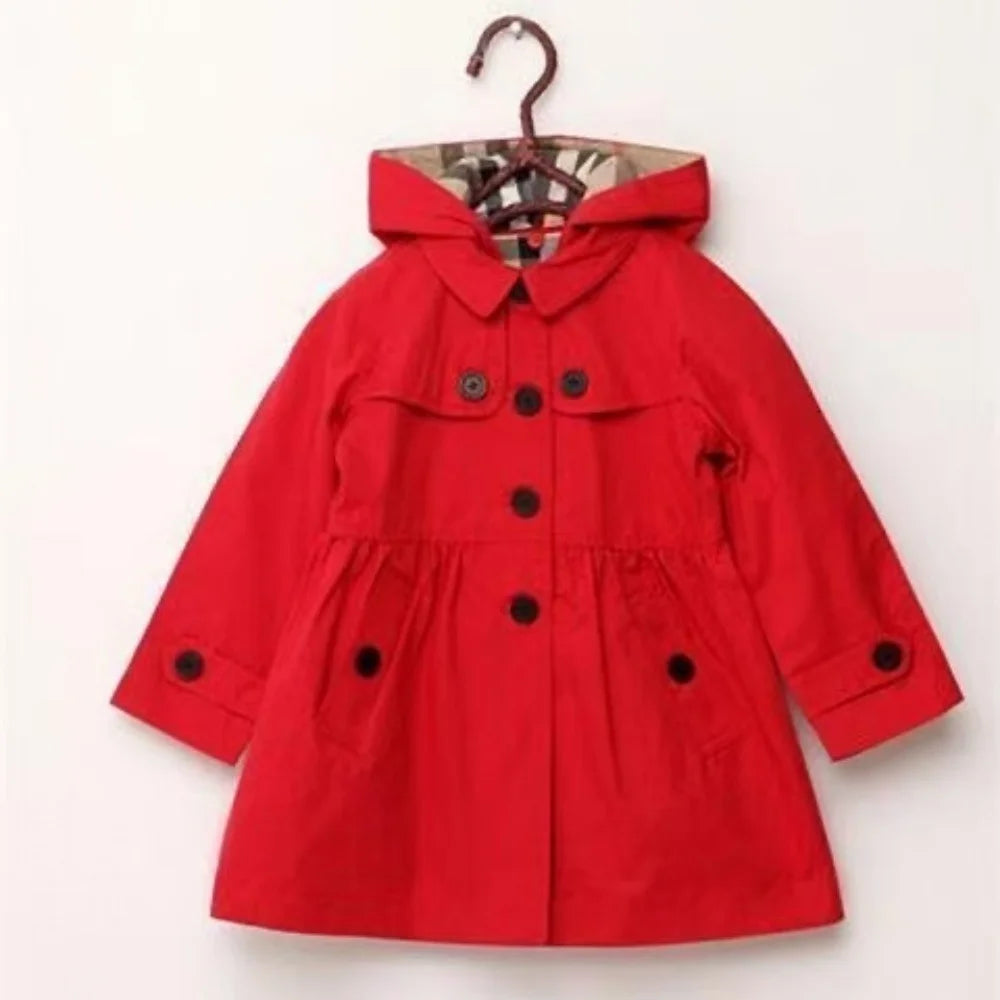 Children's Autumn and Winter Trench Coat 2025 Girls' New Jacket Korean Version British Style Girls' Trench Coat 100-160CM