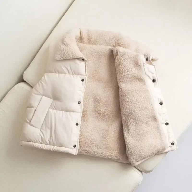 Winter Baby Kids Thick Vests Baby Girls Outerwear Plus Velvet Sleeveless Coats Boys Jackets Warm Coats Toddler Children Vest