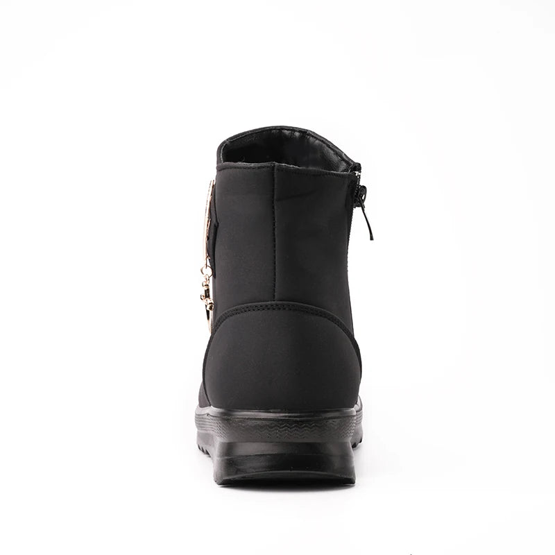 Womens Winter Snow Boots With Warm Fur Lining Comfortable Booties Non Slip Waterproof Outdoor Shoes