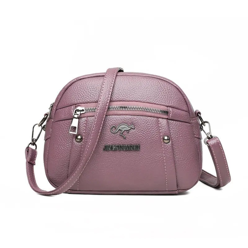 2025 Mom's Handbag Change Mobile Bag European and American Style Soft PU Leather Handbag New Small Diagonal Straddle Bag