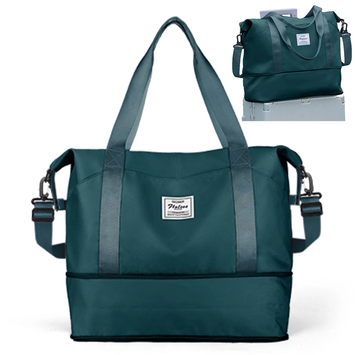 Expandable Travel Duffle Bag for Women Carry On, Weekender Overnight Shoulder Bag,Gym Tote Bag Wet Pocket Delivery Hospital Bag