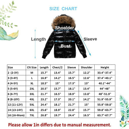 Fashion winter coat Children's jacket for baby boys girls clothes Warm kids clothes waterproof thicken snow wear 2-16Y