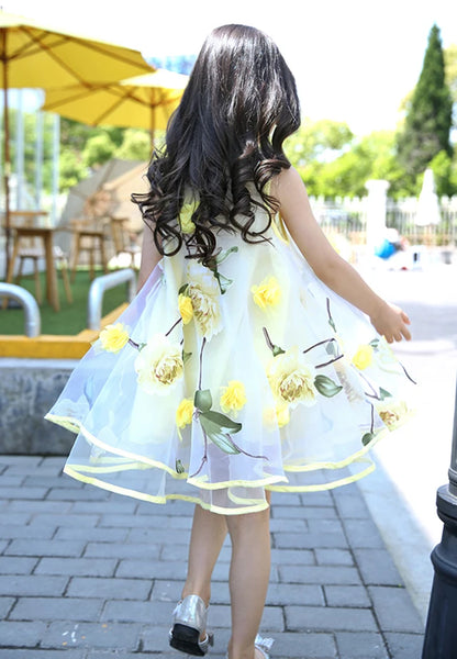 Girls Flower Bohemian Summer Dress ChildKids Girl Beach Dresses Chiffon Dresses Floral Teenager Girl's Clothes 6 8 10 12 14 Year