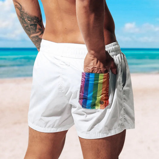 DESMIIT Waterproof Board Shorts Swim Shorts Men Swimwear Mens Swimming Trunks Beach Boardshorts Surfing Bathing Suit Sport Short