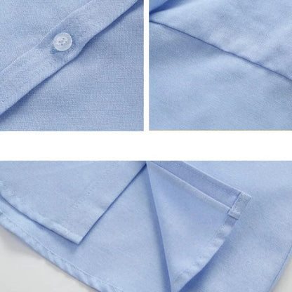 School Uniform Boys Shirts Cotton Long Sleeve Baby Toddler Teenager Party Wedding Clothes Kids Shirts For Boys Children Tops
