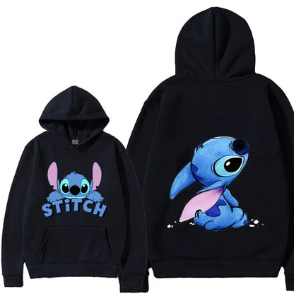 Miniso Fun Anime Autumn/Winter Hoodies Kids Hoodies Girls Boys Lilo and Stitch Sportswear Hoodies Casual Fashion Sweatshirts