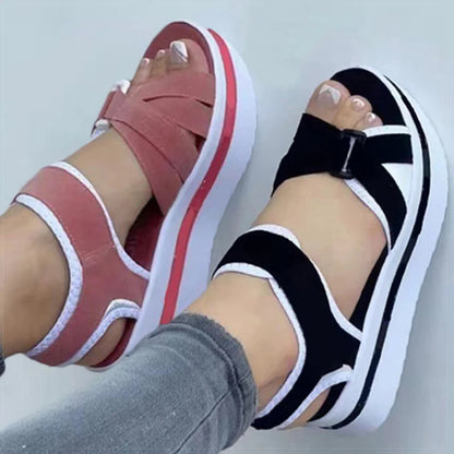 Women's Sandals Heeled Sandals Summer Shoes Woman 2025 Fashion Wedges Heels Sandalias De Mujer Platform Summer Footwear Women