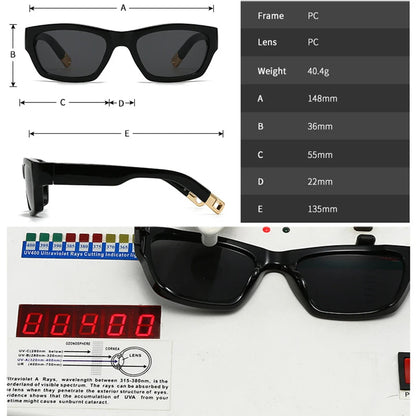 SO&EI Ins Popular Fashion Square Men Sunglasses Women Gradient Shades UV400