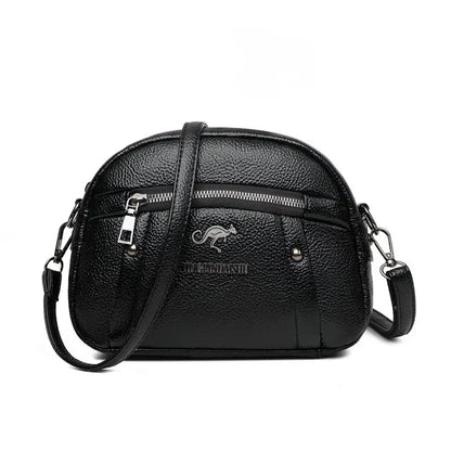2025 Mom's Handbag Change Mobile Bag European and American Style Soft PU Leather Handbag New Small Diagonal Straddle Bag