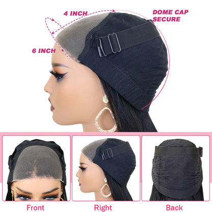 No Glue Ready To Wear Wigs Human Hair Body Wave 6X4 Pre Cut Lace Closure Wigs For Women Glueless Human Hair Wig