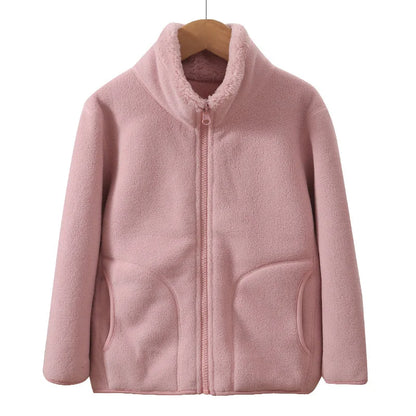 School Children's Winter Jacket Fleece Thick Warm Teenage Boys Girls Outerwear Windproof Casual Cozy Coats 18 19 20 Years Tops