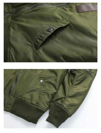 Winter New Thick Windproof and Warm Men's Jacket, Retro Fashionable Loose Solid Color Workwear, Winter Cotton Jacket