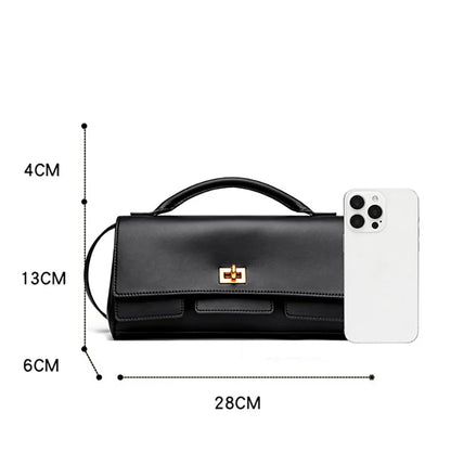 2025 New Luxury Design Top-Handle Bag For Women Evening Handbag Long Purse Solid Color Pu Shoulder Bags Fashionable Outfits
