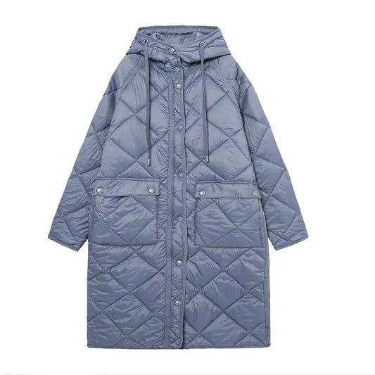 Winter new fashionable women's clothing with elegant design European and American style long cotton jacket pilot jacket jacket