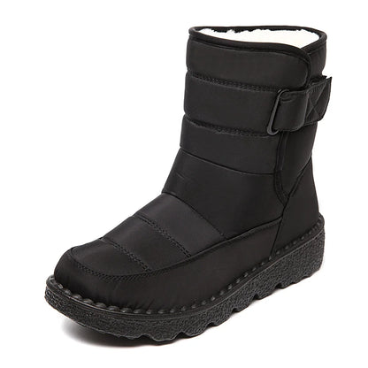 2025 Women's Snow Boots Women Winter Shoes Keep Warm Plush Fashion Ladies Outdoor Non-slip Waterproof Mid Calf Boots Femme