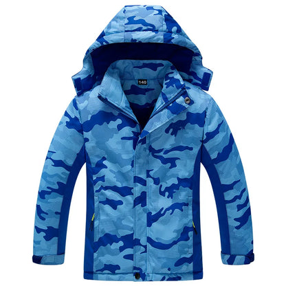 Dubbped Long Winter Coat For Children Boys Girls Jackets  Overcoat Thick Kids Warm Outerwear Hooded Snowsuit Wind Proof Clothes