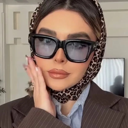 Fashion Square Sunglasses2025 Women Brand T-Shaped Large Frame Sun Glasses Trendy Hip Hop Eyewear Shadow for Female Eyeglasses