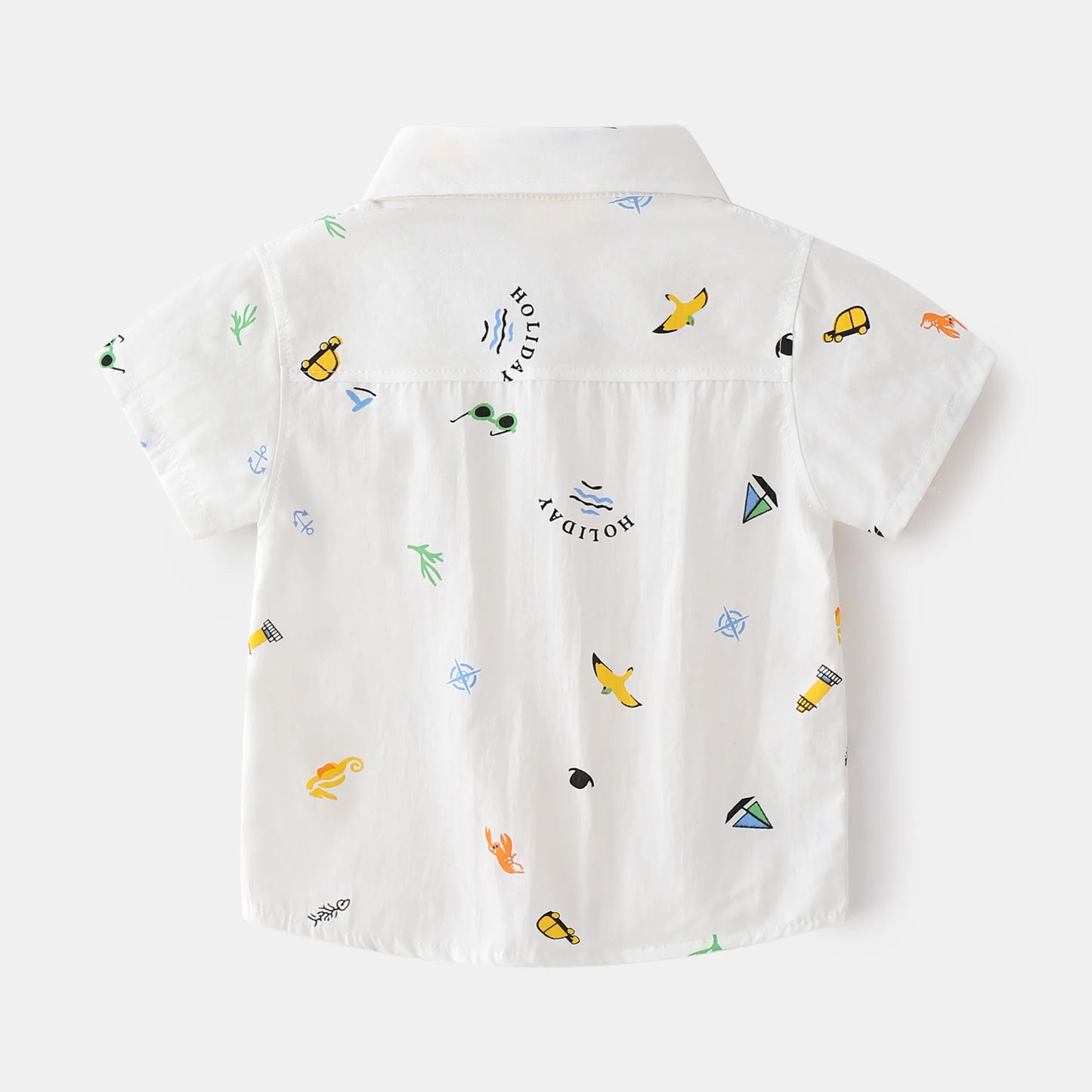 MILANCEL Summer Boys Clothes Cartoon Boys T shirts Turn Down Collar Kids Tee