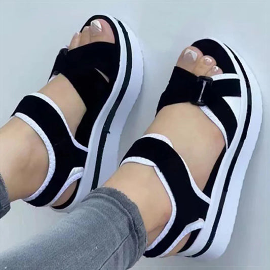 Women's Sandals Heeled Sandals Summer Shoes Woman 2025 Fashion Wedges Heels Sandalias De Mujer Platform Summer Footwear Women