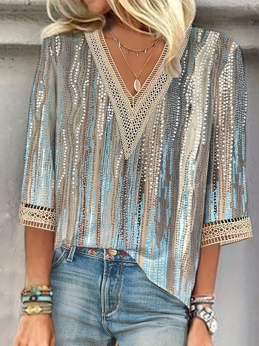 Plus Size Temperament Loose Woman Shirt Fashion Casual Blouse Elegant Long Sleeve Woman Shirt Holiday Weekend Top