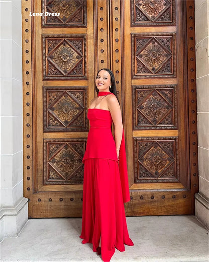 Lena Dresses for Special Events Red Elegant Prom Dresses Luxury Women Evening Dress Custom Made Off-shoulder Robes De Cocktail