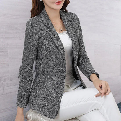 Fashion Women Blazers Jackets Work Office Lady Suit 2025 Slim Single Breasted Business Female Blazer Coats Formal Veste Femme