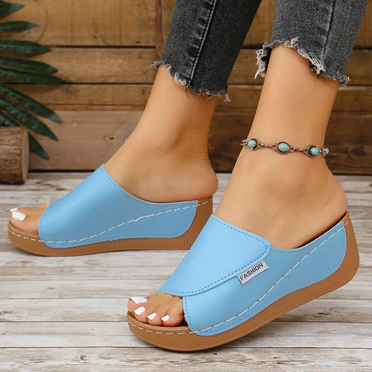 Summer Sandals Shoes Women Platform Walking Shoes Slip On Sandals Woman Wedge Ladies Shoes Beach Female Woman Slippers Footwear