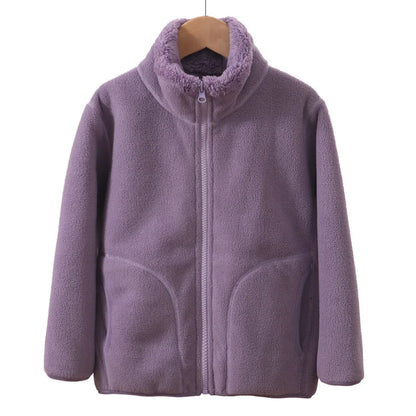 School Children's Winter Jacket Fleece Thick Warm Teenage Boys Girls Outerwear Windproof Casual Cozy Coats 18 19 20 Years Tops