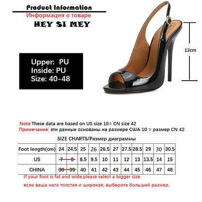 Women's Sandals 2025 Summer Shoes High Heels Hey Si Mey Trends Black Red Lady Pumps Party Slingback Dance Shoe Female Large Size