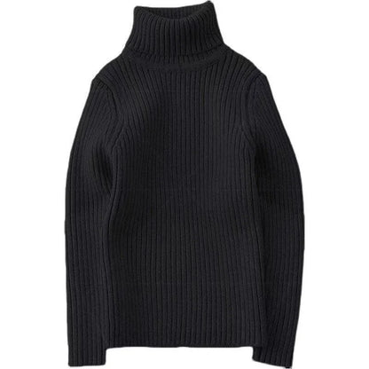 Autumn Winter Turtleneck Knitted Pullover Sweaters for Kids Girls Boys Bottom Knitwear 1-10Yrs Children's Clothes