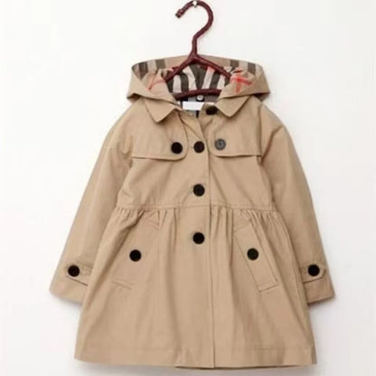 Children's Autumn and Winter Trench Coat 2025 Girls' New Jacket Korean Version British Style Girls' Trench Coat 100-160CM