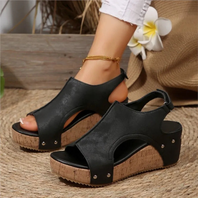 Sandals Shoes Women Summer Soft Women Shoe Slides Women's Sandals Wedge Shoes Woman Platform Heels Slippers Women Footwear