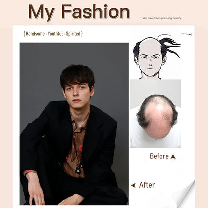 Synthetic wigs for men broken cap 10cm short straight hair slightly curly blonde color wig ponytail cosplay Christmas gifts