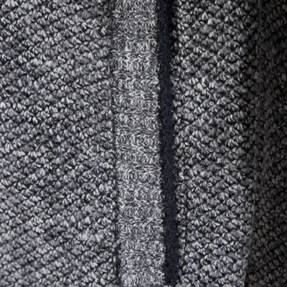 Autumn Winter New Men Trendy Knitted Cardigan Fleece Zipper Sweater Men's Warm Coat Stand-up Collar Solid Color Sweater Cardigan