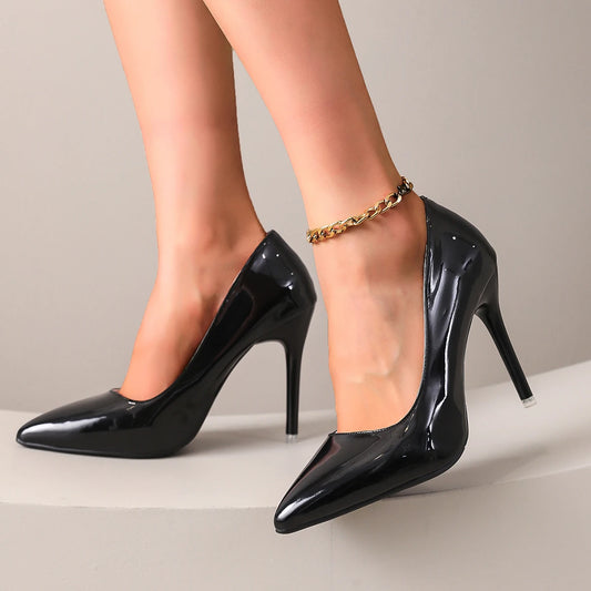 Women Shoes Red High Heels Sexy Pointed Toe 12cm Pumps Wedding Dress Shoes Nude Black Color Red Rubber Bottom High Heels