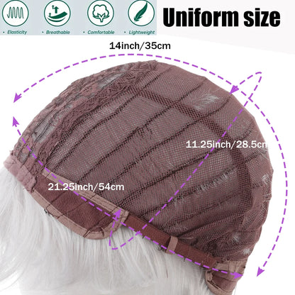 Synthetic wigs for men broken cap 10cm short straight hair slightly curly blonde color wig ponytail cosplay Christmas gifts