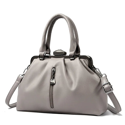 Large-capacity casual cross-body handbag 2025 new niche design new European and American fashion bag pleated simple one-shoulder