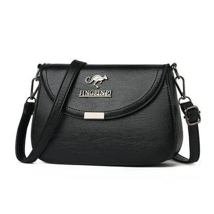 2024 New Fashionable Small Square Bag Middle Aged Mom and Grandma Shoulder Handbag Women Crossbody Soft Leather Texture Bag