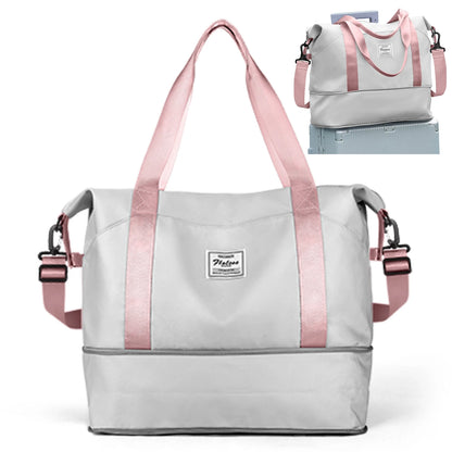 Expandable Travel Duffle Bag for Women Carry On, Weekender Overnight Shoulder Bag,Gym Tote Bag Wet Pocket Delivery Hospital Bag