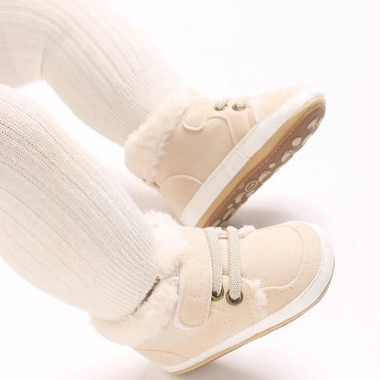 Baby Winter Boots - Soft Cotton Snow Shoes for Toddlers | Warm First Walkers 0-24M | Solid Color Design"