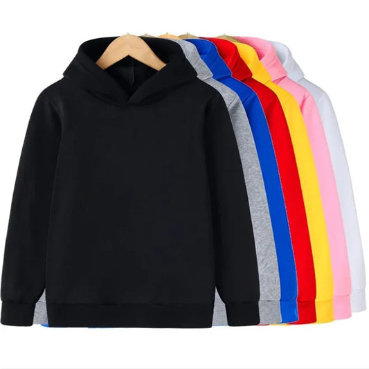 Child Sweatshirt Black Kids Clothes Autumn and Winter Children's Pullover Sweater with Fleece Hoodie Casual Children's Hoodie