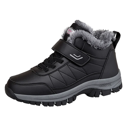 Winter Boots for Men New Waterproof PU Leather Warm Snow Ankle Boots Outdoor Warm plush Non-slip Work High-top Casual Shoes