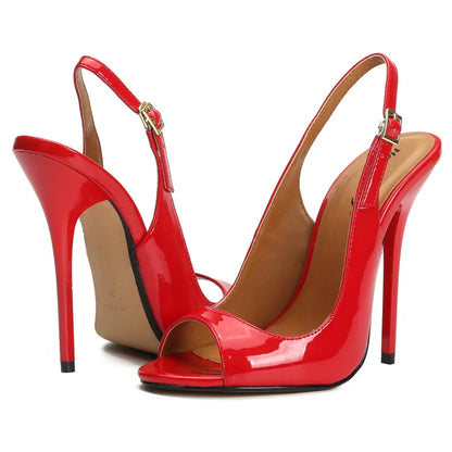 Women's Sandals 2025 Summer Shoes High Heels Hey Si Mey Trends Black Red Lady Pumps Party Slingback Dance Shoe Female Large Size