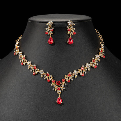 High Quality Fashion Crystal Wedding Bridal Jewelry Sets Women Bride Tiara Crowns Earring Necklace Wedding Jewelry Accessories