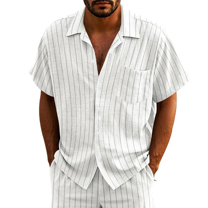 Shirt, men's short-sleeved inner with non-ironing loose casual jacket, ruffian handsome white boys shirt
