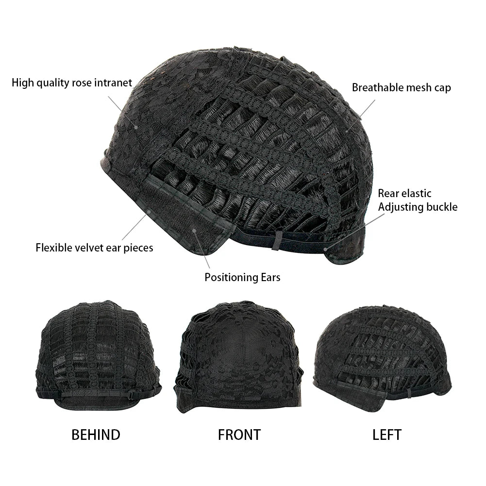 Fashion Men's Short Hair Wig Breathable Synthetic Fiber Head Covering Wig Adjustables Size For Men Proms Weddings Role Playing