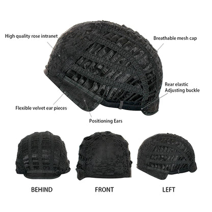Fashion Men's Short Hair Wig Breathable Synthetic Fiber Head Covering Wig Adjustables Size For Men Proms Weddings Role Playing