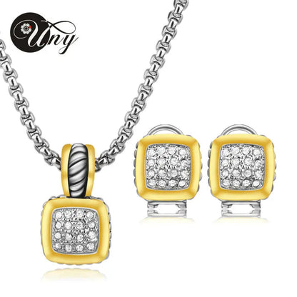 UNY fashion Delicate tone plated Jewelries Sets high quality Jewelry Set Antique Vintage Jewelries Sets Charms Jewelry Set