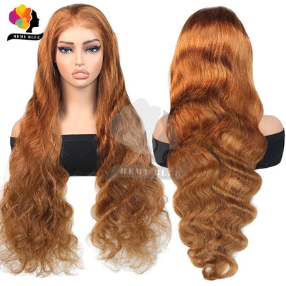 9x6 Wear and Go Wigs Human Hair Pre Plucked Pre Cut Burgundy/Ginger Blonde Wigs Body Wave Human Hair Wigs
